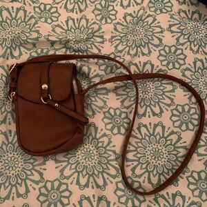 Brown cross over bag